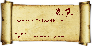 Mocznik Filoméla névjegykártya